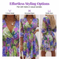 Rochie pentru femei cu imprimeu floral, decolteu în V, volan la tiv, croială A