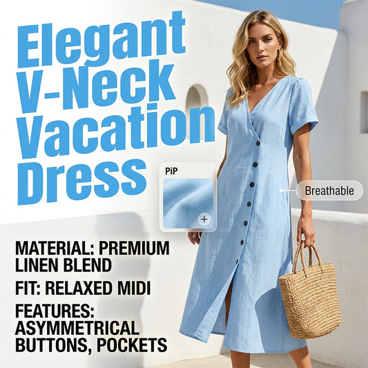 Rochie midi pentru femei, din material textil amestecat, cu nasturi