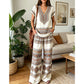 Women's Printed Top & Pants 2-Piece Set