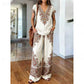 Women's Printed Top & Pants 2-Piece Set