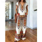Women's Printed Top & Pants 2-Piece Set
