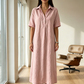 Rochie casual de zi cu zi pentru femei, din amestec de in