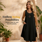 Rochie Casual pentru Femei, Fără Mâneci, cu Volane