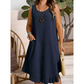 Rochie Casual pentru Femei, Fără Mâneci, cu Volane