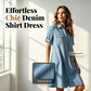 Women's Casual Denim Shirt Dress