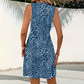Women's V-Neck Leopard Print Mini Dress