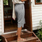 Pantaloni Capri casual pentru femei, cu model caroiaj