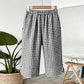 Pantaloni Capri casual pentru femei, cu model caroiaj