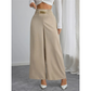 Pantaloni eleganți pentru femei, cu talie înaltă și picior larg