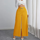 Pantaloni eleganți pentru femei, cu talie înaltă și picior larg