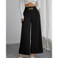 Pantaloni eleganți pentru femei, cu talie înaltă și picior larg