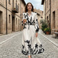 Rochie maxi elegantă pentru femei, cu imprimeu floral