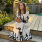 Rochie maxi elegantă pentru femei, cu imprimeu floral