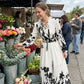 Rochie maxi elegantă pentru femei, cu imprimeu floral