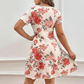 Rochie elegantă pentru femei cu imprimeu floral și volan la tiv