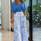 🌷Set elegant pentru doamne din două piese 【Bluză cu decolteu în V și pantaloni cu picior larg】