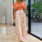 🌷Set elegant pentru doamne din două piese 【Bluză cu decolteu în V și pantaloni cu picior larg】