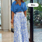🌷Set elegant pentru doamne din două piese 【Bluză cu decolteu în V și pantaloni cu picior larg】