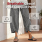 Pantaloni casual pentru femei, cu model caro și patchwork, lungime până la gleznă