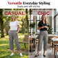 Pantaloni casual pentru femei, cu model caro și patchwork, lungime până la gleznă