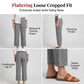 Pantaloni casual pentru femei, cu model caro și patchwork, lungime până la gleznă