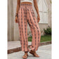 Women's Smocked High Waist Printed Lantern Pants