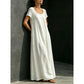 Rochie Maxi de Vară cu Decolteu Rotund, Stil Minimalist