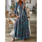 Rochie maxi boemă cu imprimeu floral pentru femei