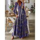 Rochie maxi boemă cu imprimeu floral pentru femei