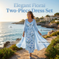 Women's Elegant Two-Piece Floral Dress Set