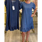 Elegant Washed Denim Dress