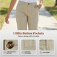 Pantaloni Capri pentru femei, uni, ușori, din amestec premium