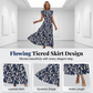 Rochie midi florală pentru femei, cu mâneci volanate și talie legată, pentru vară 🌸