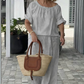 Set de 2 piese: Top și Pantaloni cu Șnur pentru Femei