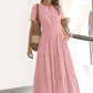 Rochie Maxi pentru femei, stil Boho Chic, cu talie elastică