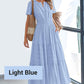 Rochie Maxi pentru femei, stil Boho Chic, cu talie elastică