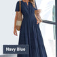 Rochie Maxi pentru femei, stil Boho Chic, cu talie elastică