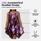 Rochie elegantă fără mâneci, cu imprimeu gradient
