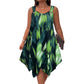 Rochie elegantă fără mâneci, cu imprimeu gradient