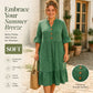 Women's Summer Polka Dot Dress with Ruffle Sleeves