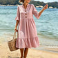 Women's Summer Polka Dot Dress with Ruffle Sleeves