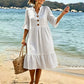 Women's Summer Polka Dot Dress with Ruffle Sleeves