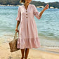 Women's Summer Polka Dot Dress with Ruffle Sleeves
