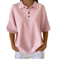 Women's Loose Fit Button Down Collared Tee