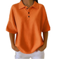 Women's Loose Fit Button Down Collared Tee