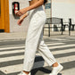 Women's Relaxed Fit Tapered Cotton Trousers