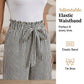 Pantaloni cu talie înaltă, dungi, cu picior larg, pentru femei