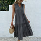 Women's Sleeveless Loose Casual Tiered Dress