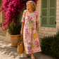 Rochie pentru femei cu imprimeu floral, croială lejeră