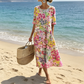 Rochie pentru femei cu imprimeu floral, croială lejeră